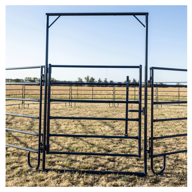 Rebel Equine Ride-Through Overhead Gates - MJE Livestock Equipment